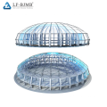 Galvanized Steel Frame Arch Building Type Glass Atrium Frame Skylight Roofing Glass Dome Roof